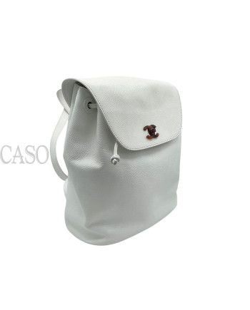 ZAINO CHANEL IN CAVIAR BIANCO