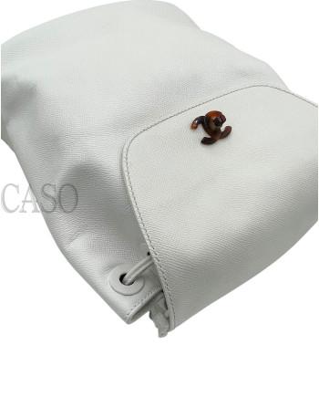 ZAINO CHANEL IN CAVIAR BIANCO
