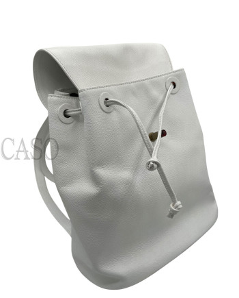 ZAINO CHANEL IN CAVIAR BIANCO