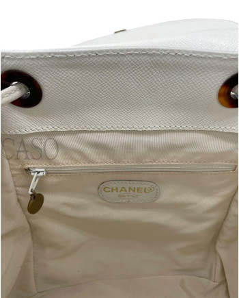 ZAINO CHANEL IN CAVIAR BIANCO
