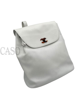 ZAINO CHANEL IN CAVIAR BIANCO