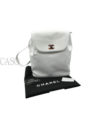 ZAINO CHANEL IN CAVIAR BIANCO