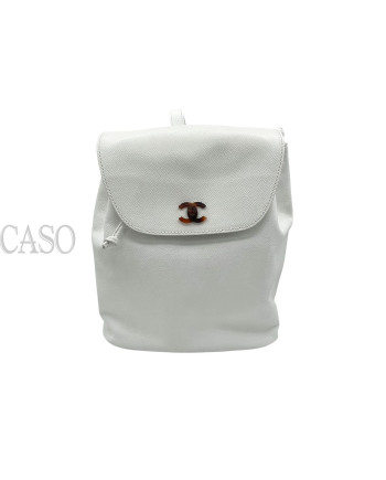 ZAINO CHANEL IN CAVIAR BIANCO