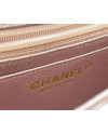 CHANEL IN PELLE METALLIZATA LILLA