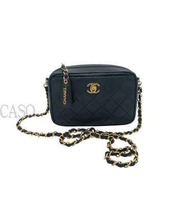 CHANEL CAMERA IN PELLE BLU