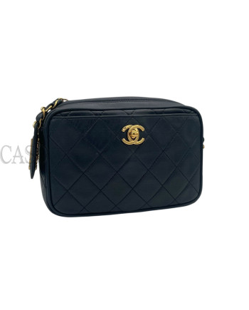 CHANEL CAMERA IN PELLE BLU