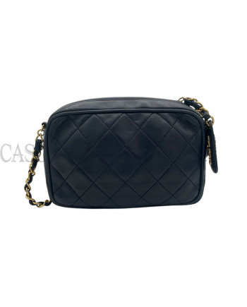 CHANEL CAMERA IN PELLE BLU