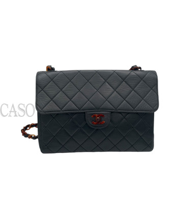 CHANEL JUMBO VINTAGE PELLE NERA E TORTOISE