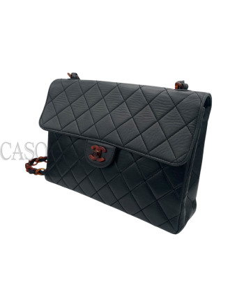 CHANEL JUMBO VINTAGE PELLE NERA E TORTOISE