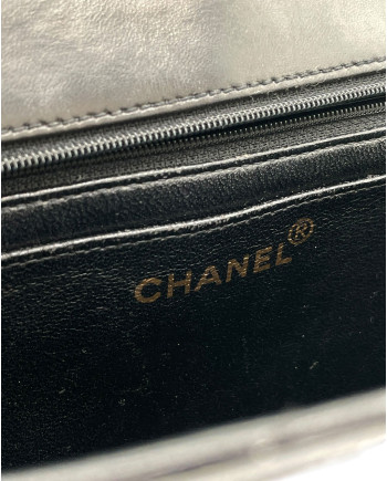 CHANEL JUMBO VINTAGE PELLE NERA E TORTOISE