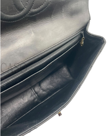 CHANEL JUMBO VINTAGE PELLE NERA E TORTOISE