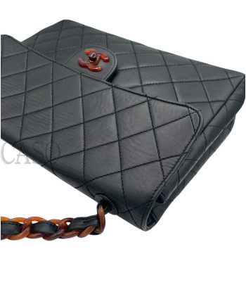 CHANEL JUMBO VINTAGE PELLE NERA E TORTOISE