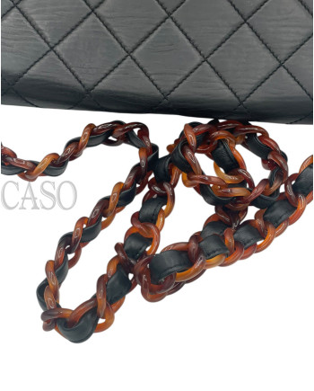 CHANEL JUMBO VINTAGE PELLE NERA E TORTOISE