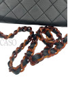 CHANEL JUMBO VINTAGE PELLE NERA E TORTOISE
