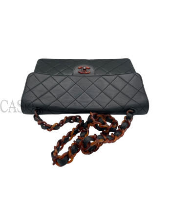 CHANEL JUMBO VINTAGE PELLE NERA E TORTOISE
