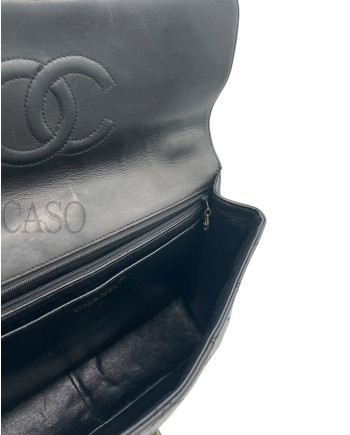 CHANEL JUMBO VINTAGE PELLE NERA E TORTOISE