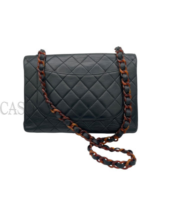 CHANEL JUMBO VINTAGE PELLE NERA E TORTOISE