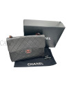 CHANEL JUMBO VINTAGE PELLE NERA E TORTOISE