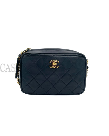 CHANEL CAMERA IN PELLE BLU