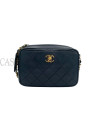 CHANEL CAMERA IN PELLE BLU