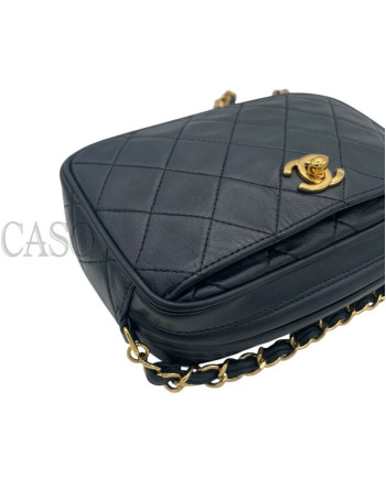 CHANEL CAMERA IN PELLE BLU