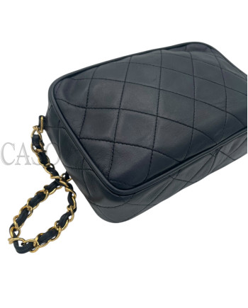 CHANEL CAMERA IN PELLE BLU