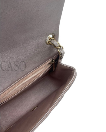 CHANEL IN PELLE METALLIZATA LILLA