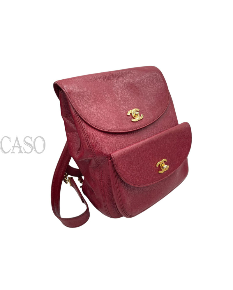 ZAINO CHANEL VINTAGE IN PELLE BORDEAUX