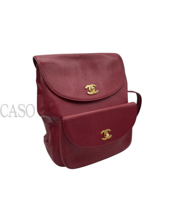 ZAINO CHANEL VINTAGE IN PELLE BORDEAUX