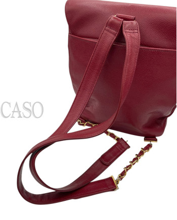 ZAINO CHANEL VINTAGE IN PELLE BORDEAUX