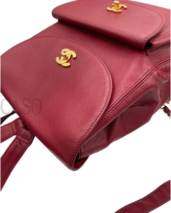 ZAINO CHANEL VINTAGE IN PELLE BORDEAUX