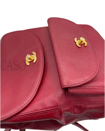 ZAINO CHANEL VINTAGE IN PELLE BORDEAUX