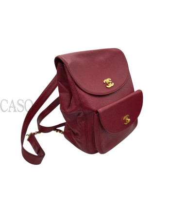 ZAINO CHANEL VINTAGE IN PELLE BORDEAUX