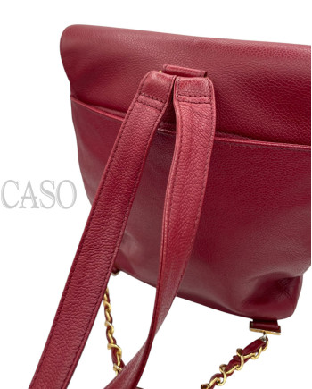 ZAINO CHANEL VINTAGE IN PELLE BORDEAUX