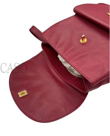 ZAINO CHANEL VINTAGE IN PELLE BORDEAUX