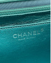 CHANEL VINTAGE MODELLO 2.55 IN PELLE VERDE PETROLIO