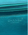 CHANEL VINTAGE MODELLO 2.55 IN PELLE VERDE PETROLIO