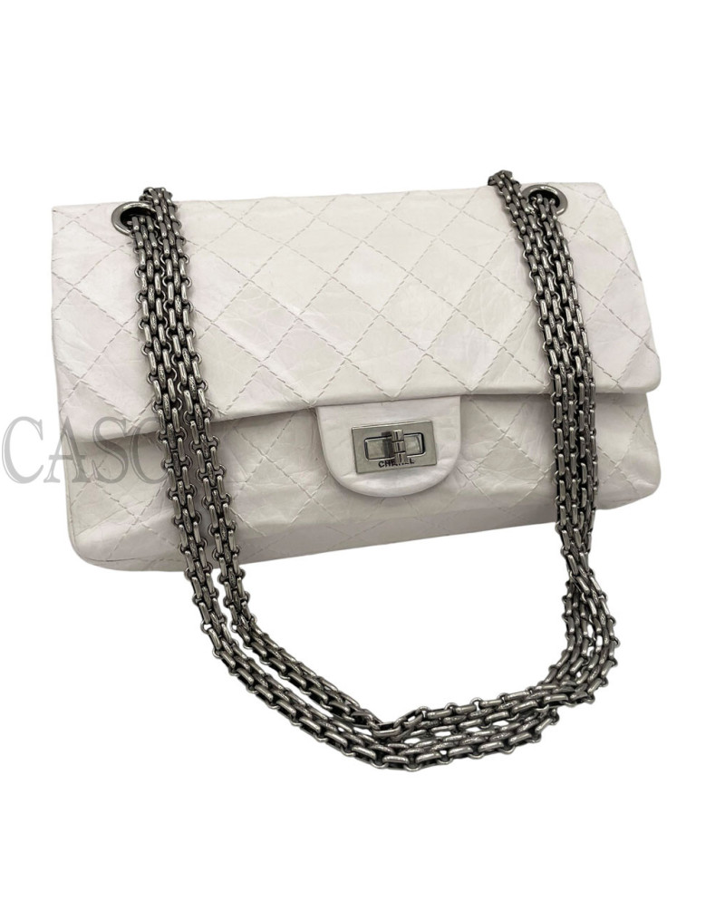 2.55 MEDIA IN PELLE BIANCA