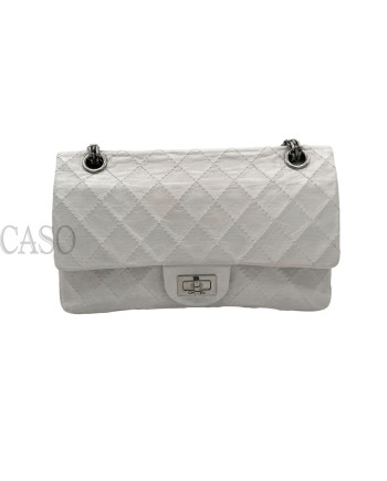 2.55 MEDIA IN PELLE BIANCA