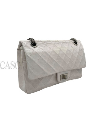 2.55 MEDIA IN PELLE BIANCA