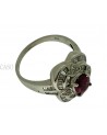 ANELLO VINTAGE IN ORO CON BELLISSIMO RUBINO E DIAMANTI