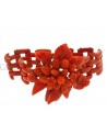 RED CORAL VINTAGE BRACELET SET IN YELLOW GOLD