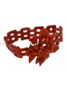 RED CORAL VINTAGE BRACELET SET IN YELLOW GOLD