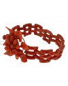 RED CORAL VINTAGE BRACELET SET IN YELLOW GOLD