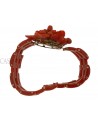 RED CORAL VINTAGE BRACELET SET IN YELLOW GOLD