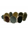 ANTICO BRACCIALE CON CAMMEI DI PIETRA LAVICA