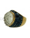 ANELLO IN ORO CON ZAFFIRI E CRISTALLO FIRMATO SABBADINI
