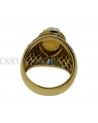 ANELLO IN ORO CON ZAFFIRI E CRISTALLO FIRMATO SABBADINI
