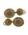 ORECCHINI VINTAGE IN ORO GIALLO CON BRILLANTI E CORALLI