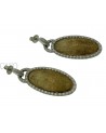 2 TONE GOLD DANGLE EARRINGS WITH DIAMONDS